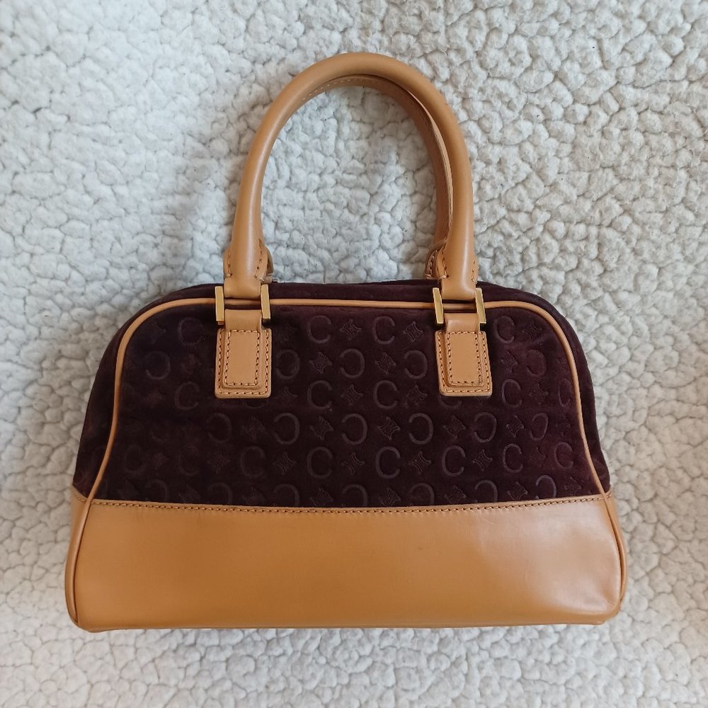 Vintage CELINE Handbag C Macadam Suede